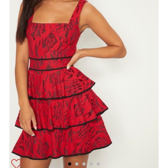 red lace dress plt